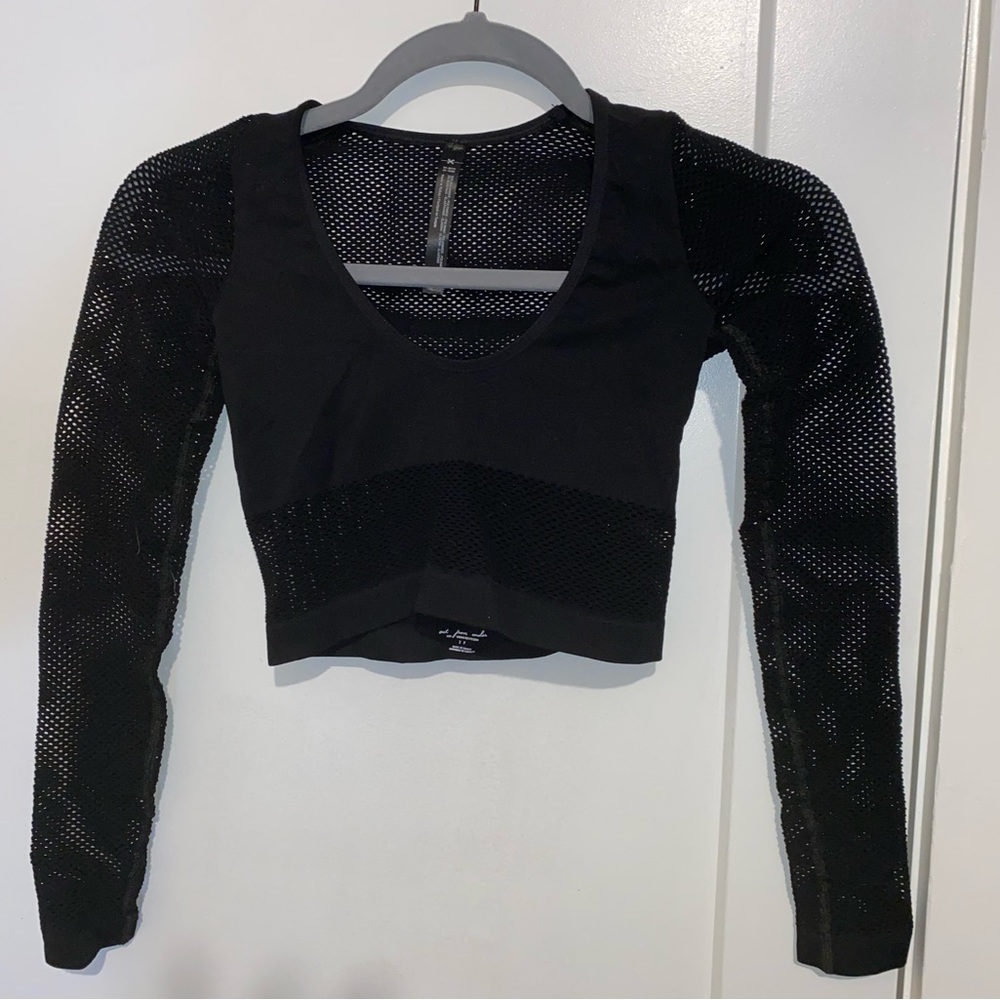 Black and fishnet long sleeve top from Urban Outfitters